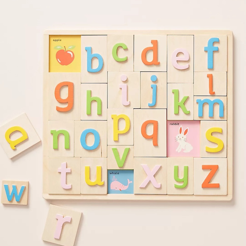New🌟Anthropologie -Alphabet Pictures Toy Set
